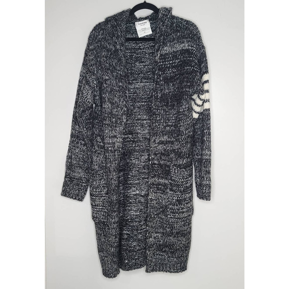Thom Browne Curve Black Twist Longline Hooded Cardigan - Picture 1 of 5